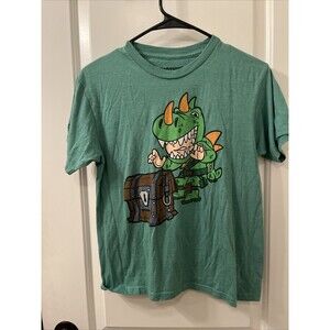 Fortinite Boys Short Sleeve T-Shirt Graphic Size M Green